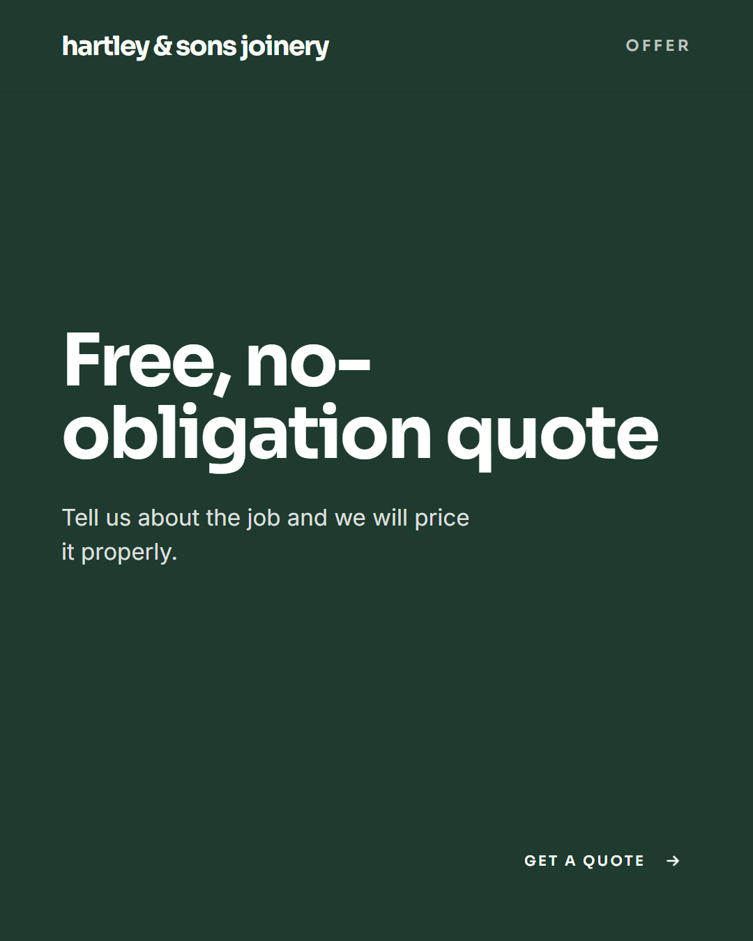 Generated example post: Get three quotes, but compare like for like - the cheapest one often leaves the making-good off the list.