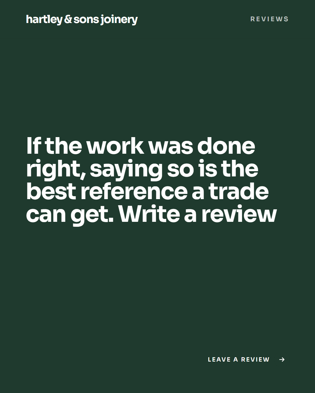 Generated example post: We'd love your review