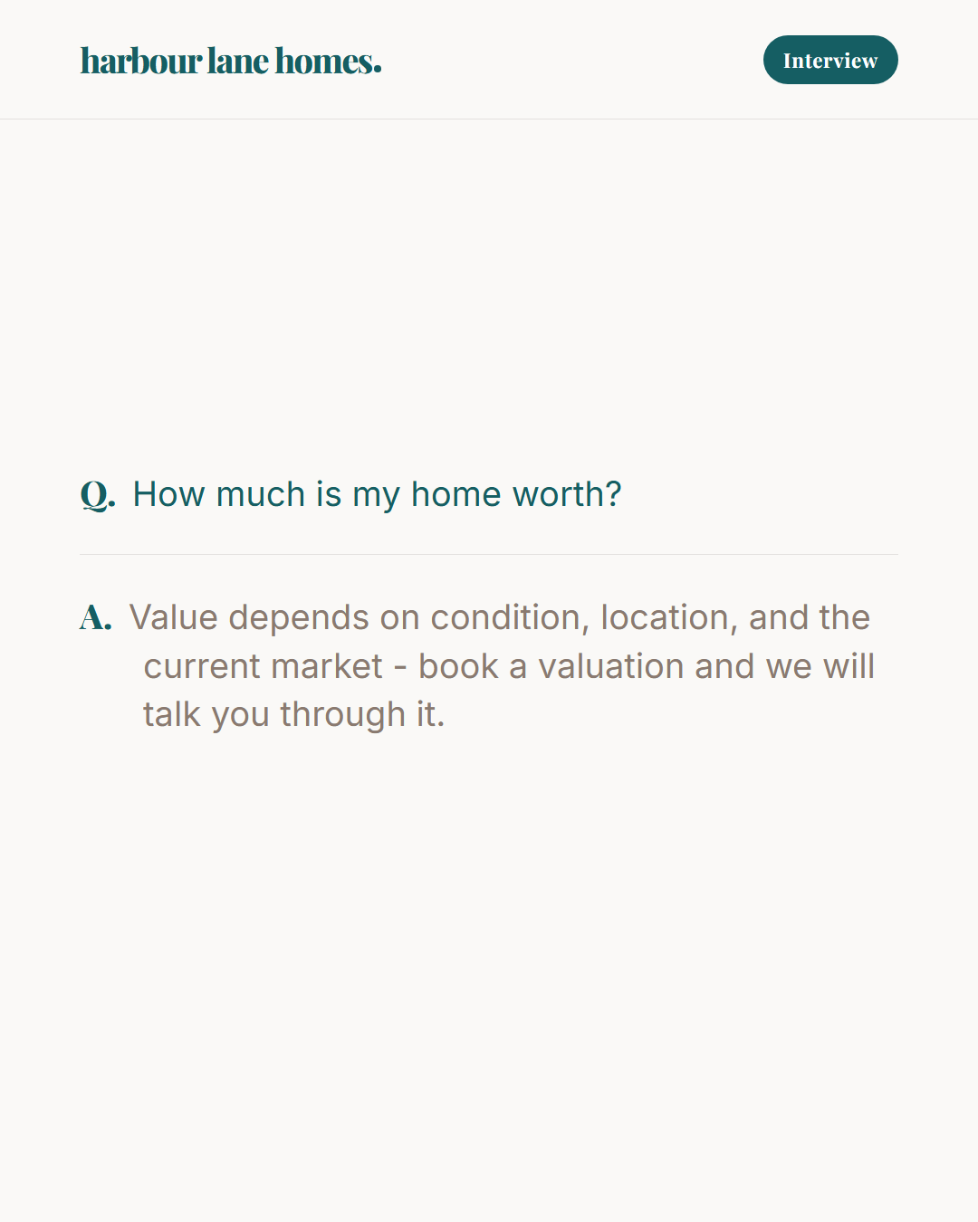 Generated example post: How much is my home worth?